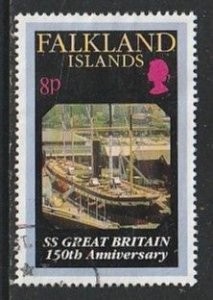 1993 Falkland Islands - Sc 582 - used VF - 1 single - Launch of SS Great Britain