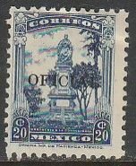 MEXICO O220, 20¢ OFFICIAL. MINT, NH. VF.