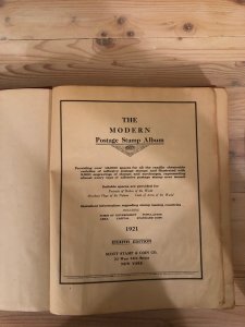 Modern Stamp Album Circa 1921