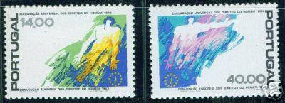 PORTUGAL Scott 1408-9 MNH** Human Rights set CV $2.55