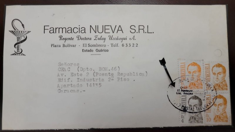 O) 1976 circa, VENEZUELA, SIMON BOLIVAR BY JOSE MARIA ESPINOZA - ART,  FARMACIA