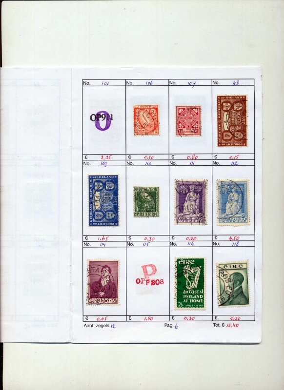 Ireland Mid/Modern Used On Approval Pages(Apprx 120 Items) ZZ 609