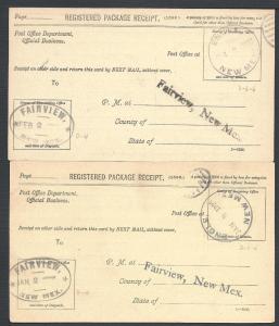 Engle, Two Package Receipts, New Mexico