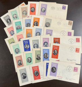 803-831 Set of 29 IOOR cachets Presidential Series FDC 1938