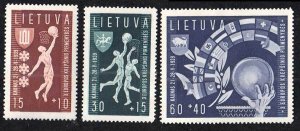 Lithuania Scott B52-B54 Unused hinged.