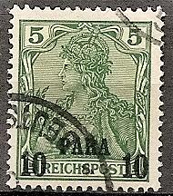Germany-Offices-Turkey 13 Used 1900 10pa on 5pf grn Surch.