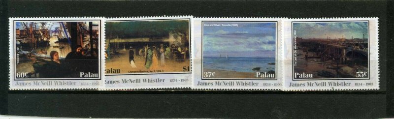 PALAU 2003 PAINTINGS BY JAMES MCNEILL WHISTLER SET OF 4 STAMPS MNH 