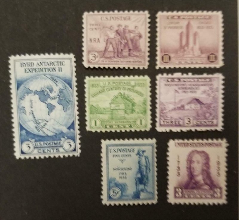 1933 US Commemorative Stamp Year Set MNH OG Mint Never Hinged