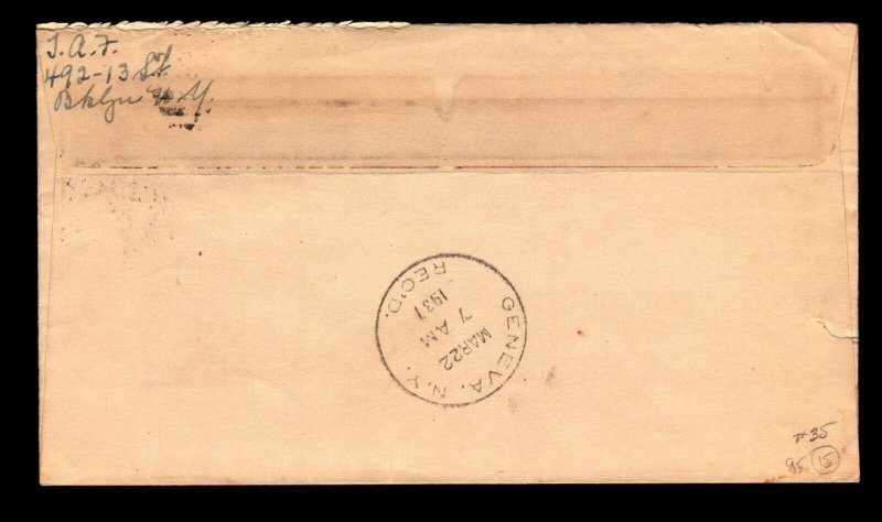1937 New York Special Delivery Cover - L9560