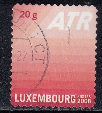 Luxembourg 2008 Sc#1249 Shapes of Colored Background Lines with ATR (red) Used