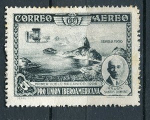 SPAIN; 1930 early Spanish-US AIRMAIL issue Mint hinged 5c. value