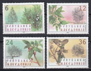 Macedonia 2001 Trees 4 MNH Stamps