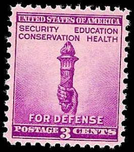 # 901 MINT NEVER HINGED NATIONAL DEFENSE