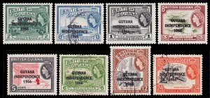 Guyana Scott 1, 4, 7-8, 10, 10A, 12-13 (1966-67) M/U H F-VF, CV $6.00 M