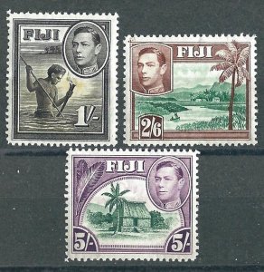 Fiji 129-31 SG 262, 65-66 Higher Values MH VF 1938 SCV $9.50