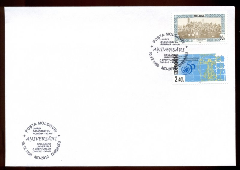 Moldova 1998 declaration of Human Rights, Annexation of Bessarabia FDC