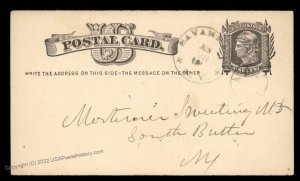 USA 1881 Savannah Maltese Cross Star New York South Butler Cover 96359