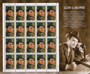 2000 33c Edward G. Robinson, American Actor, Sheet of 20 Scott 3446 Mint VF NH