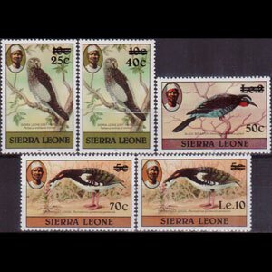 SIERRA LEONE 1984 - Scott# 632A-6E Birds Dated 1983 Set of 5 NH