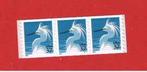 #3829  MNH OG  strip of 3 Egret  w/#V1111   Free S/H 