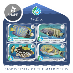 MALDIVES - 2018 - Biodiversity of Maldives III - Fishes - Perf 4v Sheet - MNH