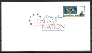 2008 Sc4282 Flags of Our Nation: Delaware FDC