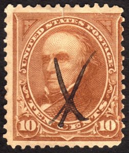 1898, US 10c, Webster, Used, tear at top, Sc 283