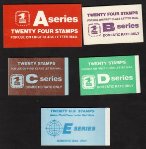 MISC Rate  Booklets 5 Different (A_B_C_D_E)  FACE = $20.60 ⭐⭐⭐⭐⭐