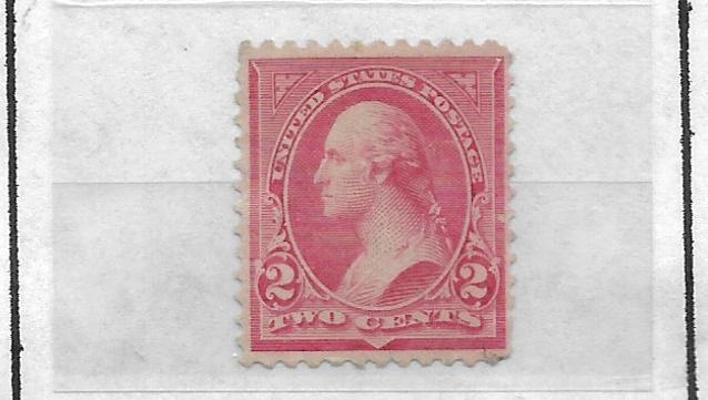 UNITED STATES - SCOTT #252 - 2c WASHINGTON (TYPE III) - AVE - UNUSED - NO GUM