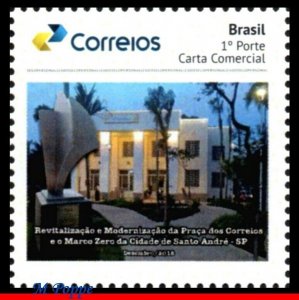 56 BRAZIL 2019 POST OFFICE SQUARE AND GROUND ZERO OF SANTO ANDRE, ART PB-120 MNH