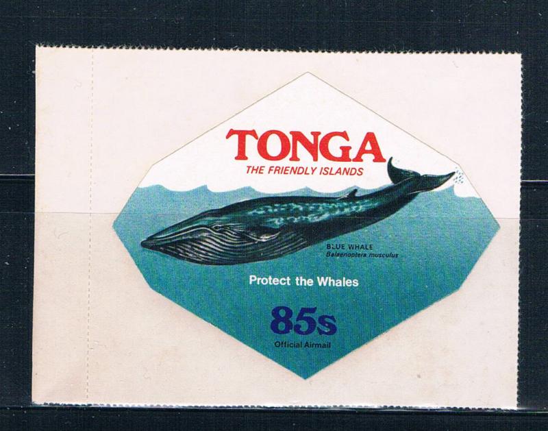 Tonga CO128 Unused Self adhesive Whale 1977 (T0073)