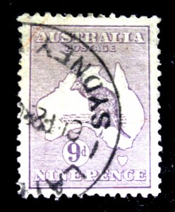 AUSTRALIA - SCOTT# 9 - USED - CAT VAL $37.50