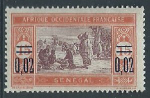 Senegal, Sc #128, 2c on 15c, MH
