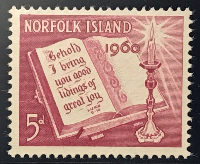 Norfolk Island #43 MNH single, Christmas, issued 1960