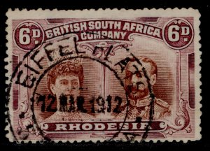 RHODESIA GV SG144, 6d red-brown & mauve, FINE USED. Cat £50.