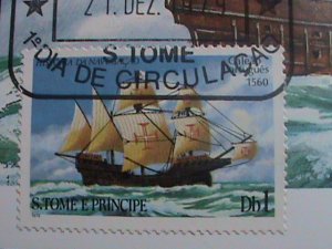 ST.THOMAS-1979-SC#535 MAXIMUM- CARD-HISTORY OF NAVIGATION-SHIPS MNH SHEET  VF