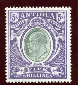 Antigua 1903 KEVII 5s grey-green & violet (O) superb MNH. SG 40. Sc 30.