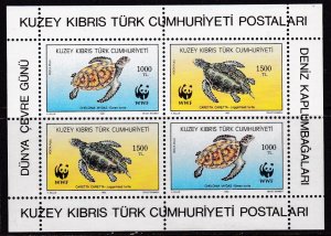 Northern Cyprus, WWF, Reptiles, Turtles MNH / 1992