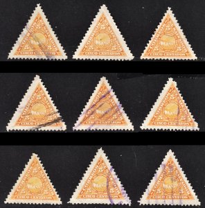 El Salvador Scott 476 F to VF used x 9 stamps. FREE...