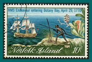 Norfolk Island 1970 Captain Cook, 10c used  #142,SG119