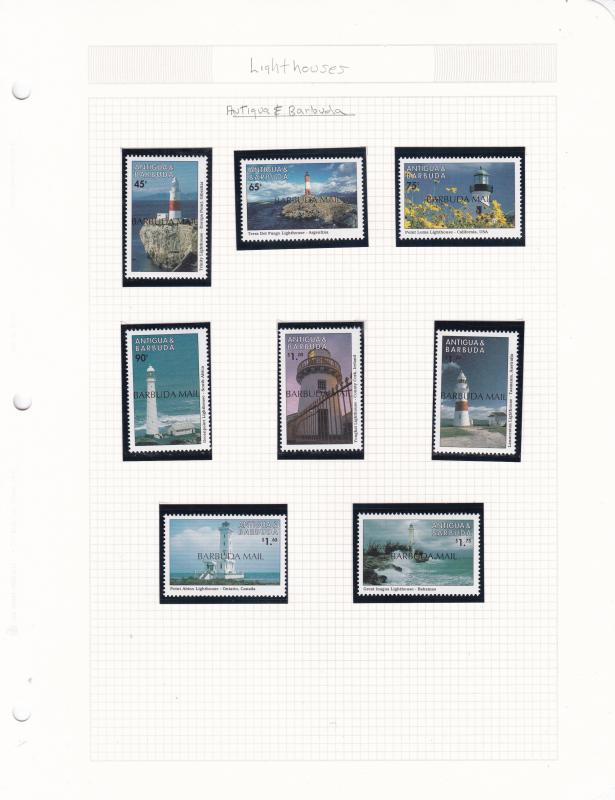 Lighthouse Topical Sets Album Pages Many Different Countries all Complete VF/NH