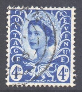 GB Regional N Ireland Scott 2 - SG NI2, 1958 4d Blue used