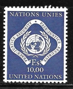 United Nations Geneva 14: 10f UN-Emblem, single, MNH, VF