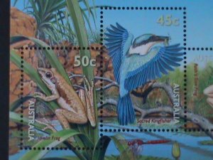 ​AUSTRALIA-1999-SC#1790- SMALL POND-LOVELY DRAGONFLY-BIRD-FROGS MNH -S/S VF