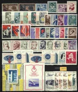 Poland MNH 1957 Complete Year set