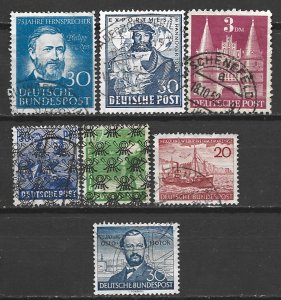 COLLECTION LOT 7157 GERMANY 7 STAMPS 1948+ CV+$36