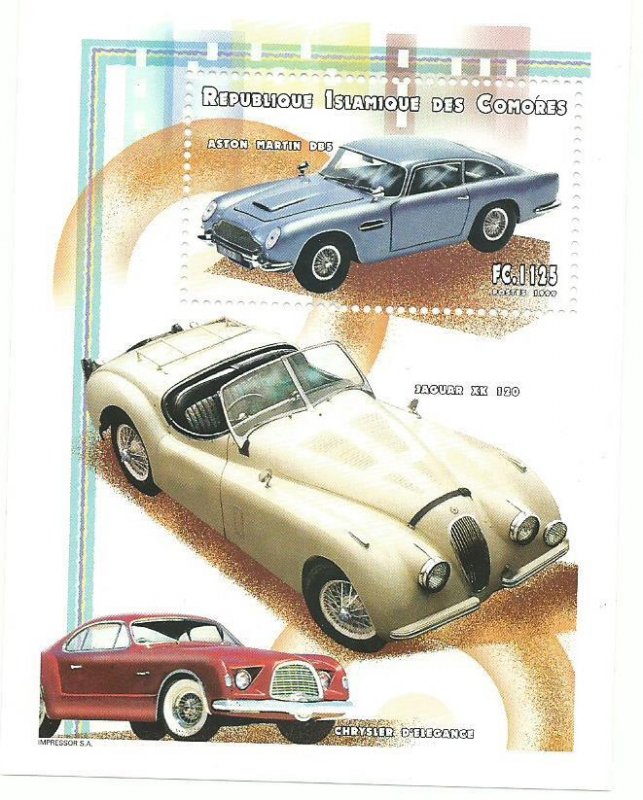 Comoro Islands         SS   Cars  Mint  NH VF 1999 PD