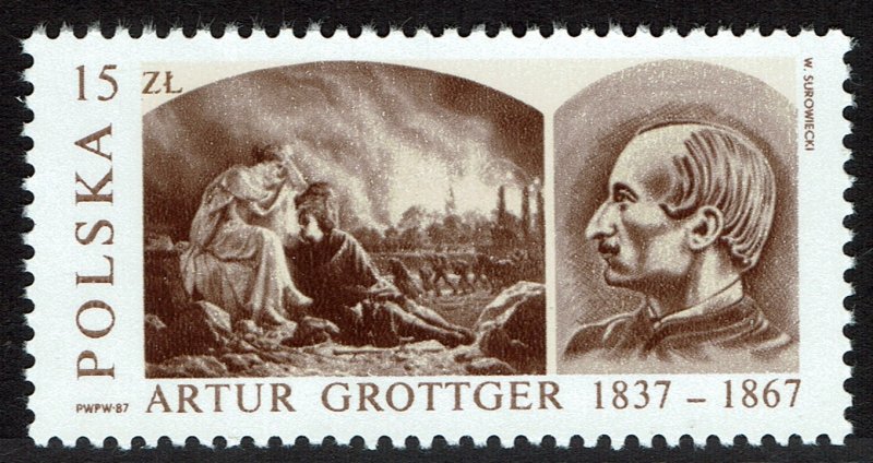 Poland #2794  MNH - Art, Painter Grottger (1983)