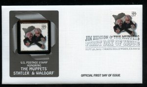 US 3944e Jim Henson Muppets Statler & Waldorf UA Fleetwood cachet FDC combo DP