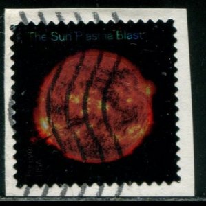 5602 US (55c) Sun Science - Plasma Blast SA, used on paper